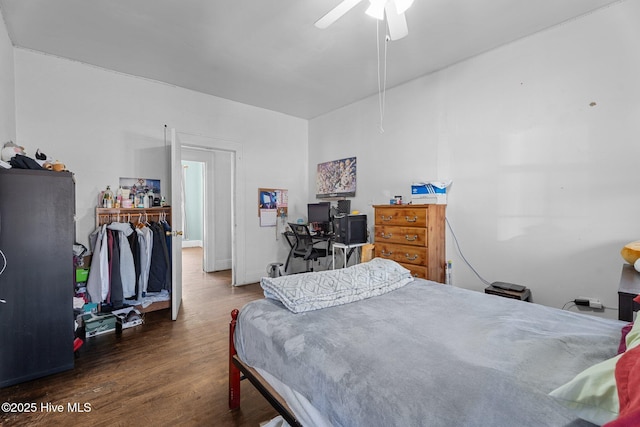 511 Herring Ave NE, Wilson, NC 27893 - bedroom with wood finished floors and a ceiling fan