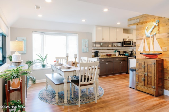 131 Paddle Wheel Cir, Washington, NC 27889 - dining room with light wood-style floors, recessed lighting, and baseboards