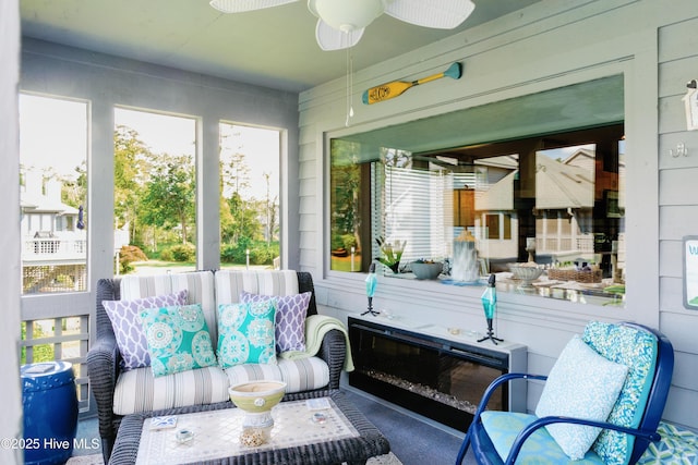 131 Paddle Wheel Cir, Washington, NC 27889 - sunroom with healthy amount of natural light and a ceiling fan