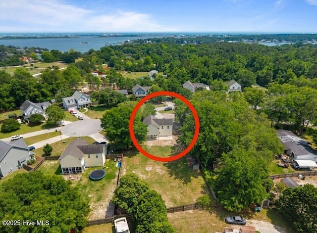105 E Seabird Ct, Sneads Ferry, NC 28460 - aerial view of residential area featuring a nearby body of water