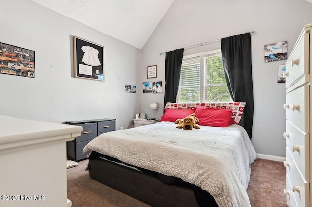 1177 Roberts Rd, Newport, NC 28570 - bedroom with carpet flooring and lofted ceiling