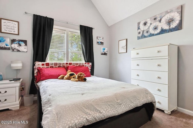 1177 Roberts Rd, Newport, NC 28570 - bedroom featuring carpet flooring and vaulted ceiling