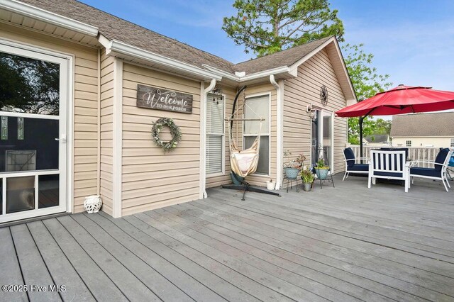 1177 Roberts Rd, Newport, NC 28570 - view of wooden terrace