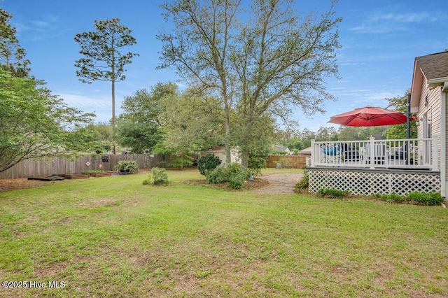 1177 Roberts Rd, Newport, NC 28570 - view of yard featuring a wooden deck