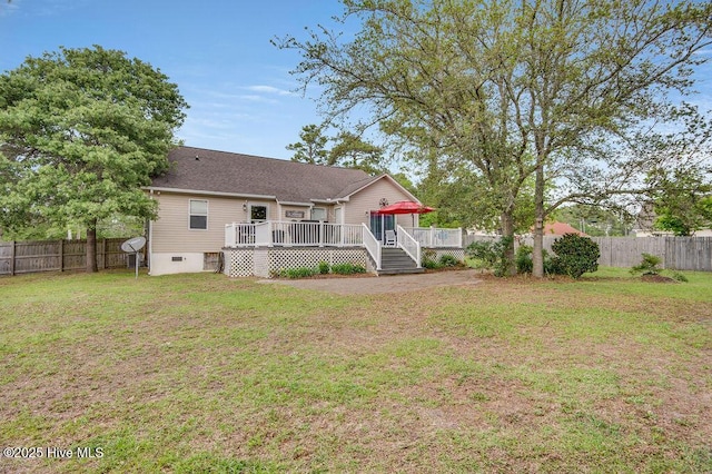 1177 Roberts Rd, Newport, NC 28570 - back of property featuring a deck