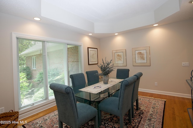 17 Troon Dr, Pinehurst, NC 28374 - dining room with plenty of natural light, wood finished floors, a skylight, recessed lighting, and baseboards