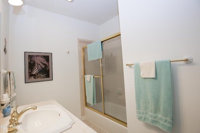 17 Troon Dr, Pinehurst, NC 28374 - full bath with a sink and shower / bath combination with glass door