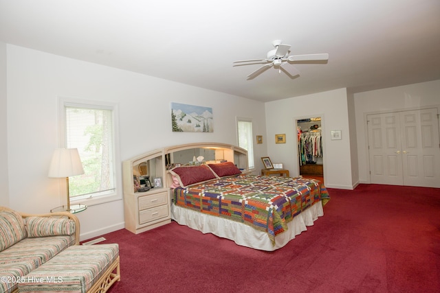 17 Troon Dr, Pinehurst, NC 28374 - bedroom with carpet flooring, baseboards, and ceiling fan