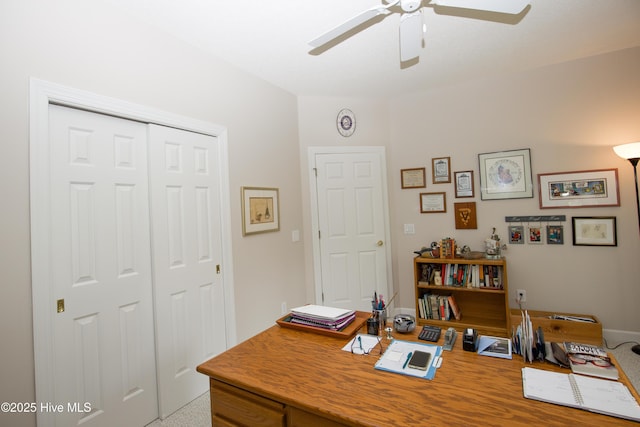 17 Troon Dr, Pinehurst, NC 28374 - office space featuring ceiling fan and baseboards