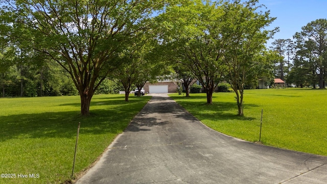 9333 Doris Dr, Oriental, NC 28571 - view of front facade with a front yard and asphalt driveway