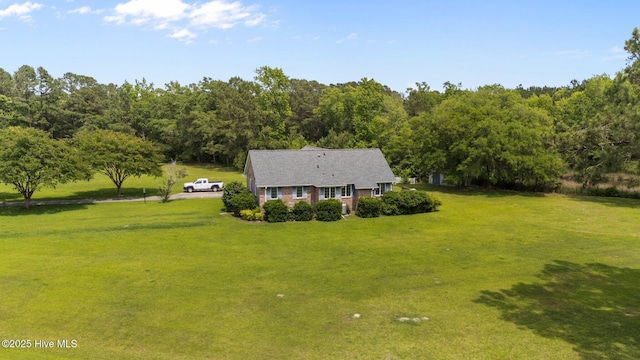 9333 Doris Dr, Oriental, NC 28571 - aerial view of property and surrounding area with a heavily wooded area