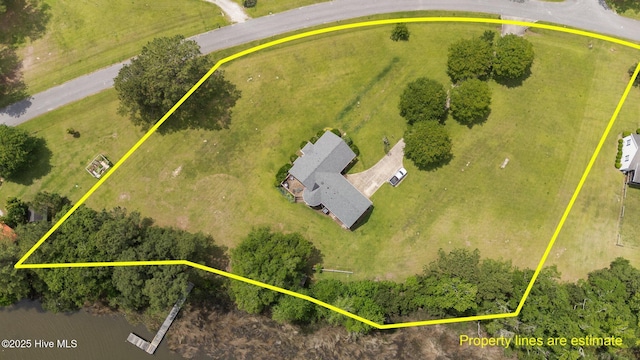 9333 Doris Dr, Oriental, NC 28571 - overview of rural landscape with property parcel outlined