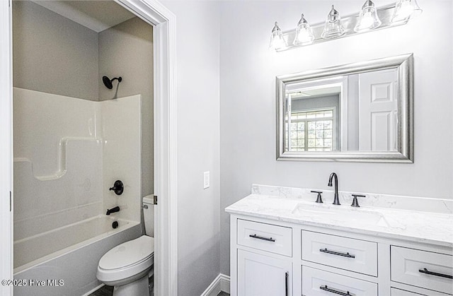 131 Putters Ln, Pinetops, NC 27864 - bathroom featuring vanity, toilet, and shower / tub combination