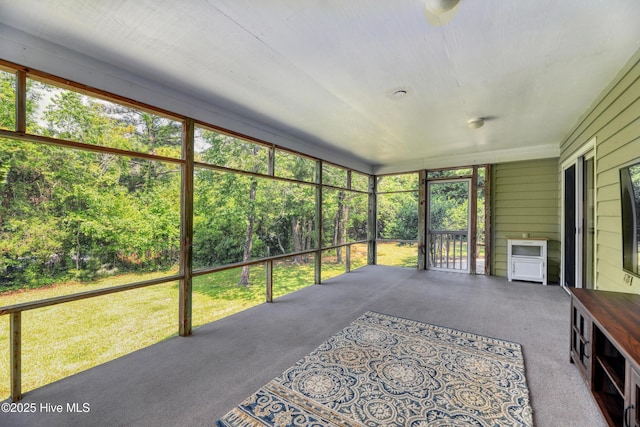 107 Live Oak Ct, Pine Knoll Shores, NC 28512 - unfurnished sunroom with plenty of natural light