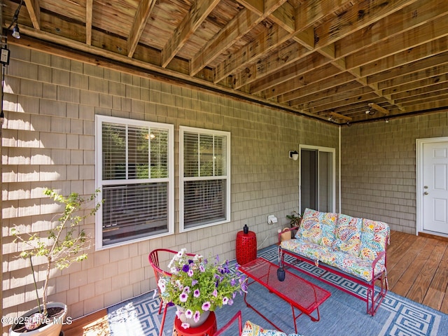 view of wooden deck
