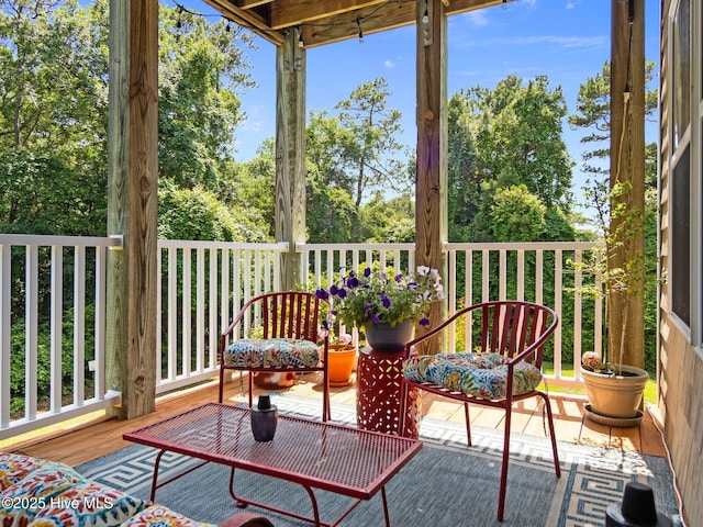view of sunroom