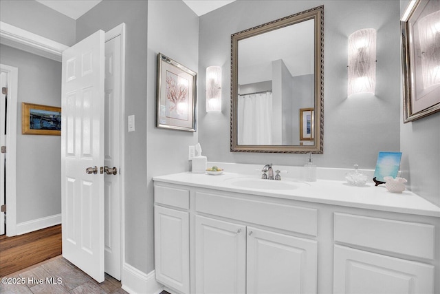 125 Windemere Rd, Wilmington, NC 28405 - bathroom featuring vanity and wood finished floors
