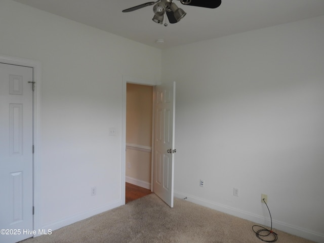 644 Milton Dr, Winterville, NC 28590 - unfurnished room with ceiling fan, carpet floors, and baseboards