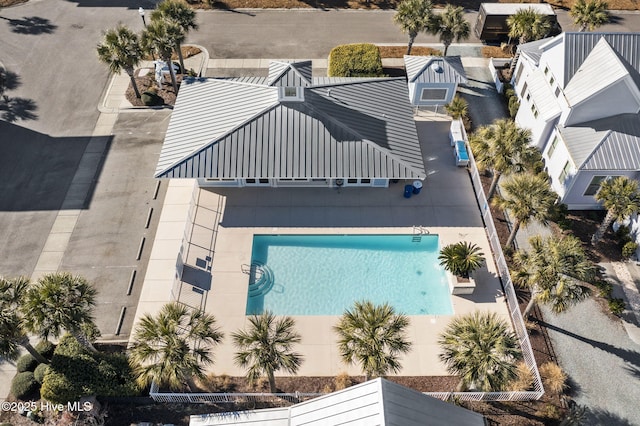1218 Pinfish Ln, Carolina Beach, NC 28428 - view from above of property featuring a pool