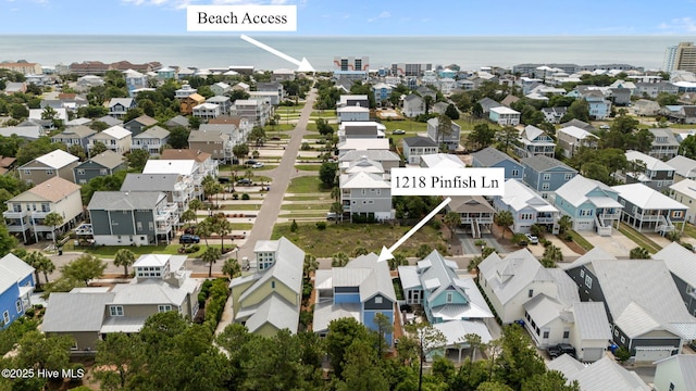 1218 Pinfish Ln, Carolina Beach, NC 28428 - aerial perspective of suburban area with a large body of water