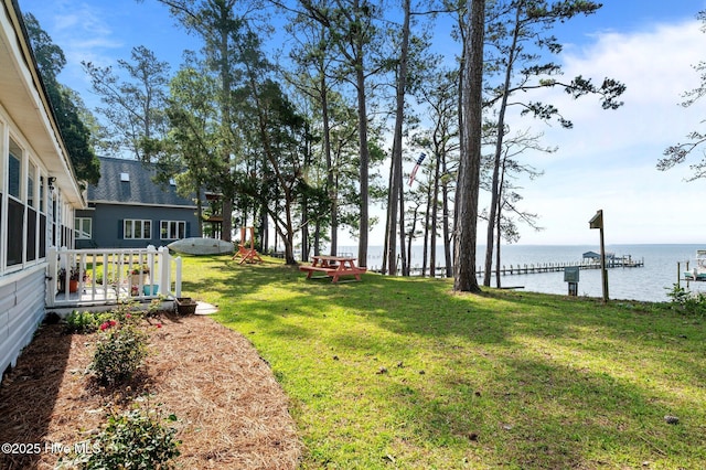 2285 Old Pamlico Beach Rd W, Belhaven, NC 27810 - view of grassy yard featuring a water view