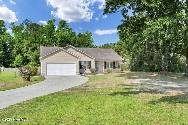 102 Rocky Ct, Richlands, NC 28574 - single story home with an attached garage and driveway