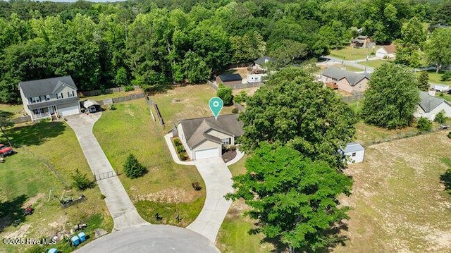 102 Rocky Ct, Richlands, NC 28574 - drone / aerial view of a heavily wooded area