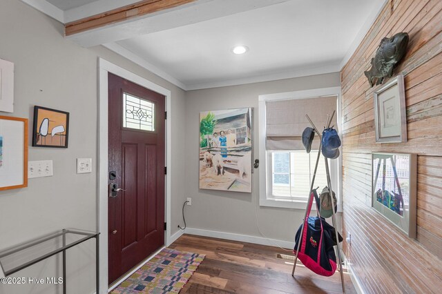 105 N Main St, Bath, NC 27808 - entryway featuring plenty of natural light, wood finished floors, baseboards, and recessed lighting