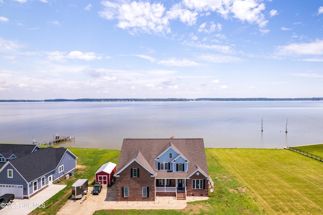 118 Durant St, Hertford, NC 27944 - aerial view of property and surrounding area with a nearby body of water