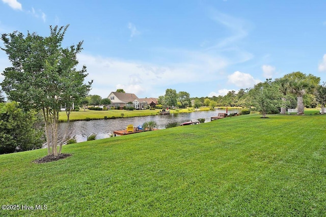 968 Woodwind Dr, Leland, NC 28451 - water view featuring a boat dock