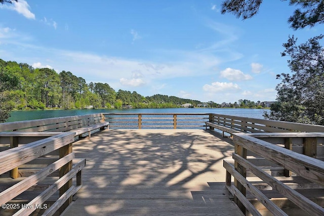968 Woodwind Dr, Leland, NC 28451 - dock area featuring a water view and a view of trees