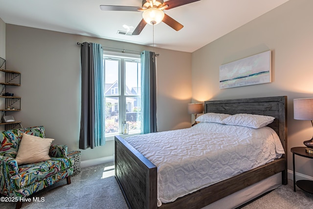90 N Lamplighters Walk, Hampstead, NC 28443 - bedroom featuring carpet, baseboards, and a ceiling fan