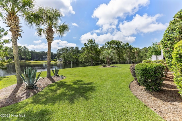 6575 Longwater Ct SW, Ocean Isle Beach, NC 28469 - view of green lawn with a water view