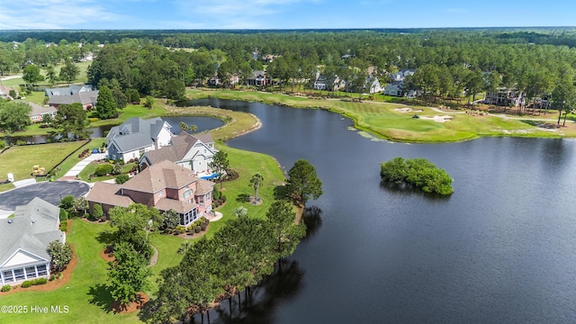 6575 Longwater Ct SW, Ocean Isle Beach, NC 28469 - aerial view of property and surrounding area featuring a large body of water and nearby suburban area
