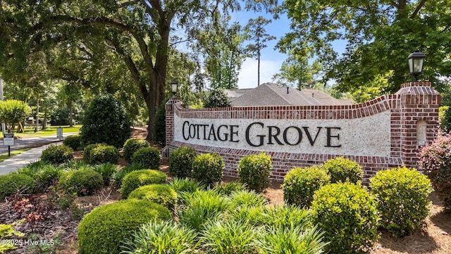 view of community sign