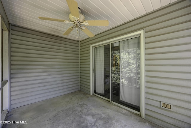 2726 S 17th St Unit C, Wilmington, NC 28412 - unfurnished sunroom with a ceiling fan