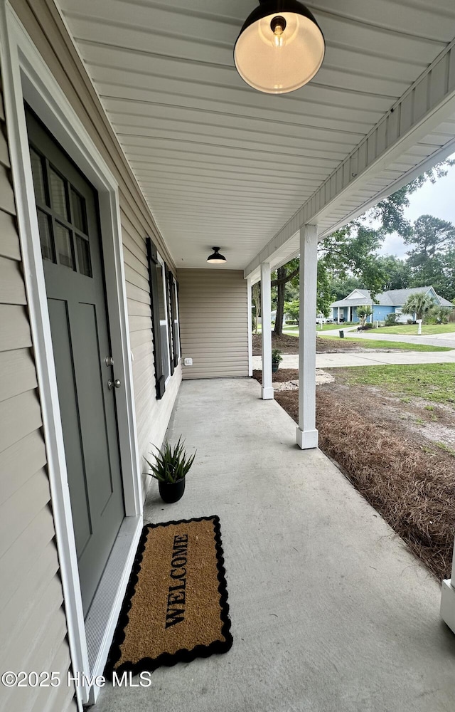 view of patio with covered porch