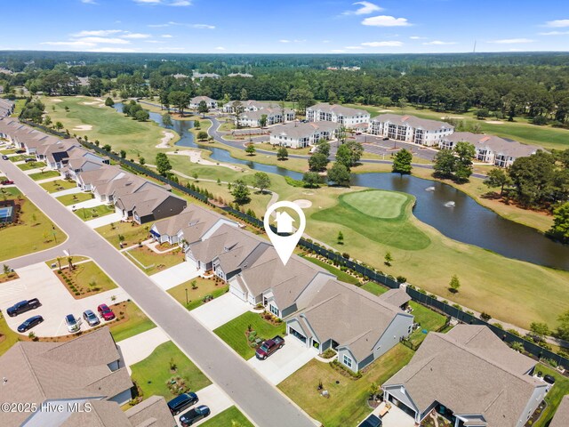 113 Eagle Claw Dr, Calabash, NC 28467 - aerial perspective of suburban area featuring a local golf course and a nearby body of water
