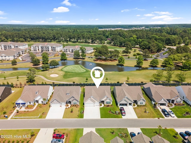 113 Eagle Claw Dr, Calabash, NC 28467 - aerial perspective of suburban area featuring a golf club and a large body of water