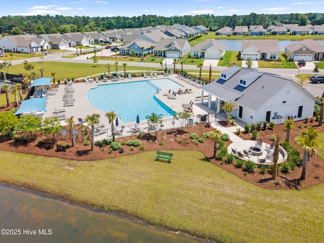 113 Eagle Claw Dr, Calabash, NC 28467 - aerial perspective of suburban area featuring a pool
