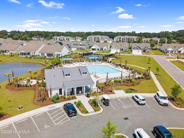 113 Eagle Claw Dr, Calabash, NC 28467 - aerial view of residential area featuring a nearby body of water and a pool area