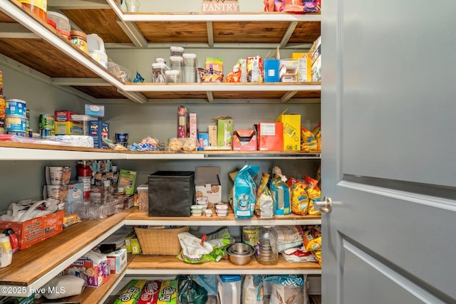 view of pantry