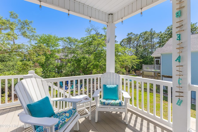 201 W Yacht Dr, Oak Island, NC 28465 - view of wooden deck