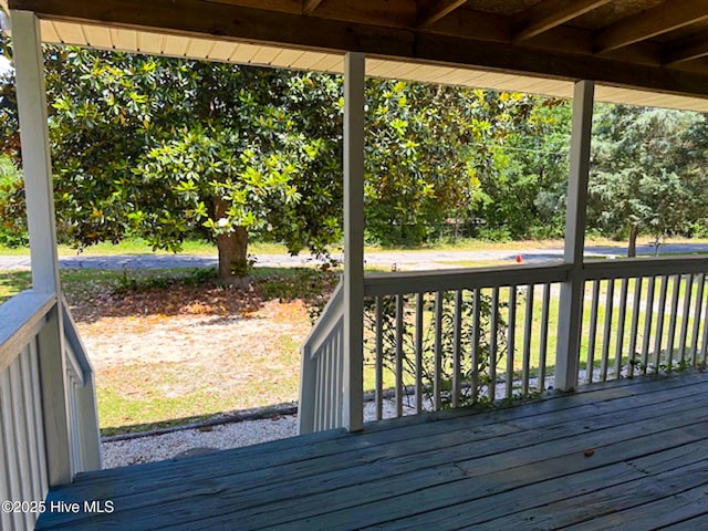 178 Stanley St, West End, NC 27376 - view of wooden deck