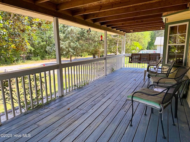 178 Stanley St, West End, NC 27376 - view of wooden terrace