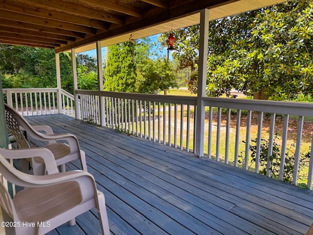 178 Stanley St, West End, NC 27376 - view of wooden deck