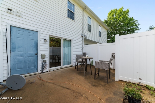 view of patio / terrace with fence
