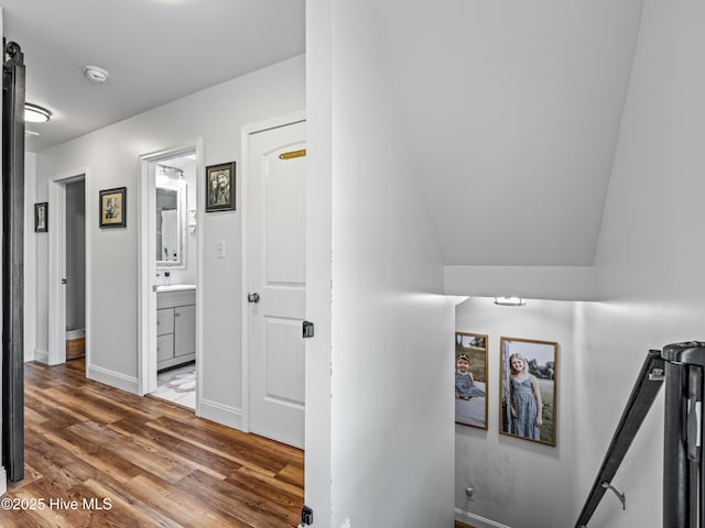 118 Prospect Dr, Richlands, NC 28574 - hallway with wood finished floors and baseboards