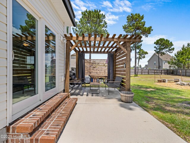 118 Prospect Dr, Richlands, NC 28574 - view of patio / terrace featuring a pergola