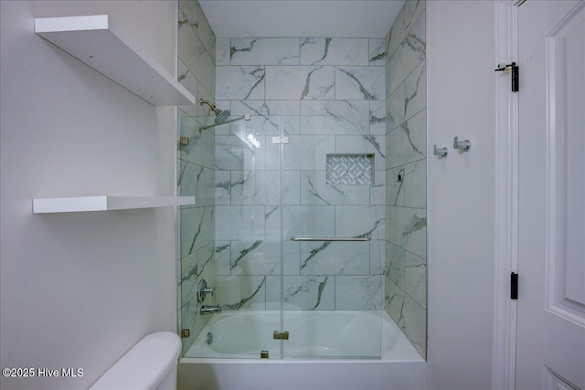 222 Station House Rd, New Bern, NC 28562 - bathroom with toilet and shower / bath combination with glass door